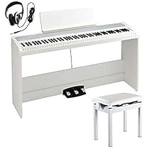 Amazon | KORG コルグ / B2SP WH ホワイト 電子ピアノ 高低椅子